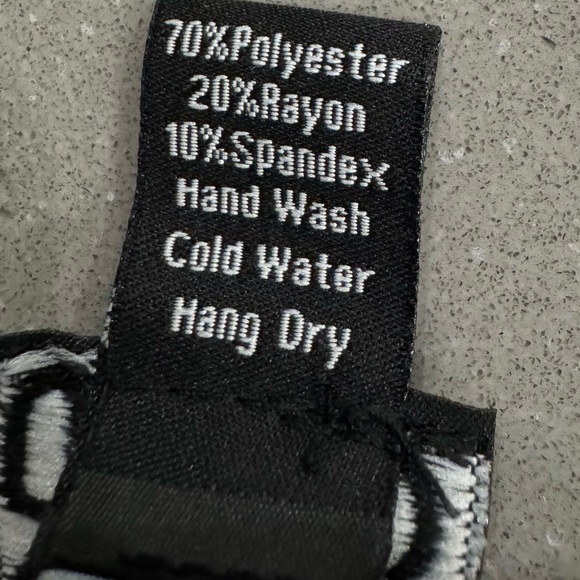 CLARA SUN WOO  Black and White Floral Pants 1X - Picture 5 of 5